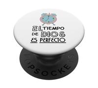 El tiempo de Dios siempre es perfecto, Bible Verse Sayings PopSockets Adhesive PopGrip
