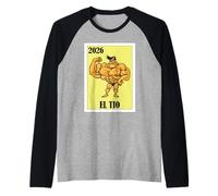 El TIO 2026 Promoted to First Time Uncle Raglan Baseball Tee