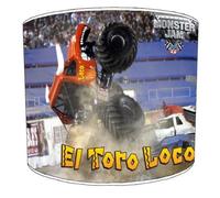 El Toro Loco Monster Truck Jam Lampshade For A Ceiling Light In 3 Sizes - Free Personalisation