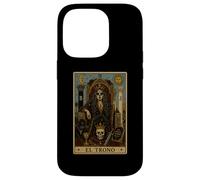 El Trono Tarot Card Dark Gothic Skeleton Queen Case for iPhone 14 Pro