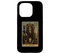 El Trono Tarot Card Dark Gothic Skeleton Queen Case for iPhone 15 Pro