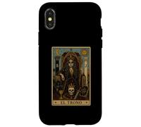 El Trono Tarot Card Dark Gothic Skeleton Queen Case for iPhone X/XS