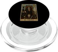 El Trono Tarot Card Dark Gothic Skeleton Queen PopSockets PopGrip for MagSafe