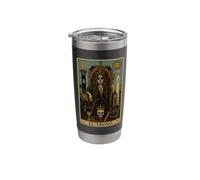 El Trono Tarot Card Dark Gothic Skeleton Queen Stainless Steel Insulated Tumbler