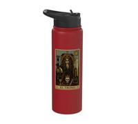 El Trono Tarot Card Dark Gothic Skeleton Queen Stainless Steel Insulated Water Bottle