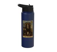 El Trono Tarot Card Dark Gothic Skeleton Queen Stainless Steel Insulated Water Bottle