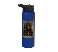 El Trono Tarot Card Dark Gothic Skeleton Queen Stainless Steel Insulated Water Bottle