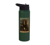 El Trono Tarot Card Dark Gothic Skeleton Queen Stainless Steel Insulated Water Bottle