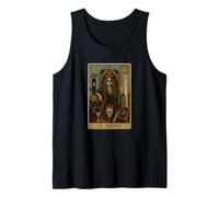 El Trono Tarot Card Dark Gothic Skeleton Queen Tank Top