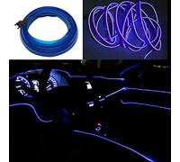 EL Wire - 2M Car Interior Decoration Lighting Lights LED Strip Neon Wire With Cigarette Lighter Adapter（Blue）