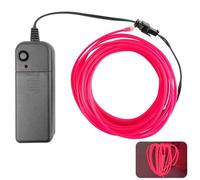 EL Wire Pink Neon Light 16.4ft/5m Flexible Strobing Electroluminescent Wire Outdoor Glowing Rope Lights for DIY Signs, Parties, Halloween, Cosplay, Decoration, Make Your Own Neon Sign Kit