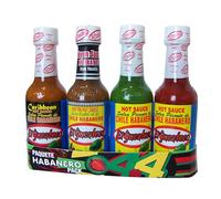 El Yucateco 4 Pack Hot Sauce Bundle, 1 Red Sauce, 1 Green Sauce, 1 Xtra Hot Sauce, 1 Carribbean Hot Sauce