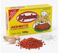 El Yucateco Achiote Paste 100g - Authentic Mexican Seasoning Pork Marinade - Natural Food Coloring Annatto for Meat Chicken Beef Stew Barbecue Tacos al Pastor - Plus Cheeroo Magnet