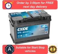 EL652 EXIDE EFB Car Battery (100EFB) Ford B-MAX 1.0 EcoBoost 125 (2012-2018)