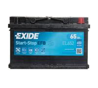 EXIDE EL652 100 EFB Stop/Start Car Battery 12V 65AH 650CCA Low Case 096 Battery