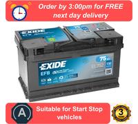 EL752 EXIDE EFB Car Battery (110EFB) Ford C-MAX 2.0 TDCi 140 (2010-2016)