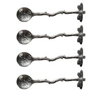 Elaborate Beaten Dessert Utensils Metal Alloy Coffee Ergonomic Handle Dishwasher Safe for Kitchen Coffeeshop Use Historic Fashion Dessert Serving Spoon