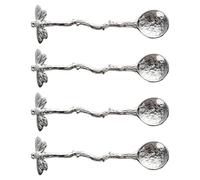 Elaborate Beaten Dessert Utensils Metal Alloy Coffee Ergonomic Handle Dishwasher Safe for Kitchen Coffeeshop Use Historic Fashion Dessert Serving Spoon
