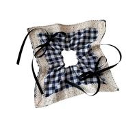 Elaborate Bows Hair Tie For Women Hair Holder Lace Scrunchies Ribbon Hair Rope Hair Tie Checkered Unique Hair Scrunchies For Girl
