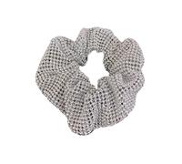 Elaborate Glittered Hair Tie For Women Silver Hair Rings Lovely Oversized Scrunchies Hair Rope Hair Tie