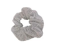 Elaborate Glittered Hair Tie For Women Silver Hair Rings Lovely Oversized Scrunchies Hair Rope Hair Tie