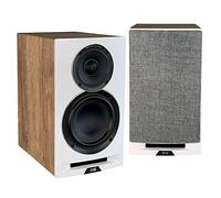 ELAC Uni-Fi Reference 3-Way 5-1/4" Bookshelf Speakers, Oak or Walnut Speakers for Home Theater and Stereo System, White Baffle with Oak Sides
