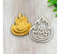 ELACE Cookie Cutter with 3 Flames Shape - Children's Biscuit Mould - Various Shapes for Biscuits, Cakes, Decorations - Ideal for Baking, Crafts, Children, Dimensions 9 x 12 x 1.5 cm