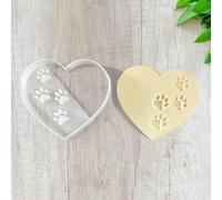 ELACE Heart-Shaped Dog Paw Cookie Cutter for Children - Various Shapes for Biscuits, Cakes, Decorations - Ideal for Baking, Crafts, Children, Dimensions 8 x 8 x 1.5 cm
