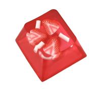 Elacgap Personalized Fruit Lemon Backlight Keycap Handmade Custom Keycaps for Cherry MX Switches Gaming Mechanical Keyboard Cute Artisan Resin Keycap (Red Strawberry)