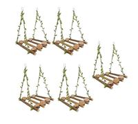 Eladcncmc 5pack Parrots Wood Birds Swing Reliability Chewable Bridge Birds Parakeets Toy Suitable For Various Bird Cages