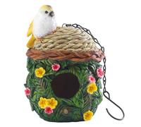 Eladcncmc Bird Nest Parrots Nest Hanging House For Various Size Birds Wild Birdhouse Resin Nest Breeding Bird House For Courtyard