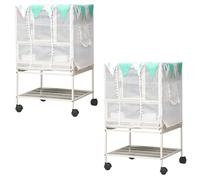Eladcncmc Cage Guard For Small Animal Cages Bird Cage Splash Proof Net Covers Antisplashing Barrier Net For Birdcage 2PCS