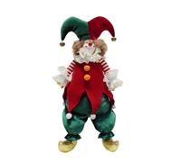Eladcncmc Distinctive Christmas Clown Figurine Festival Christmas Clown Sculpture Ornament Decorative Clown Statue Decoration