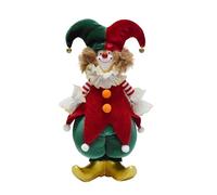 Eladcncmc Distinctive Christmas Clown Figurine Festival Christmas Clown Sculpture Ornament Decorative Clown Statue Decoration