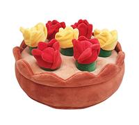Eladcncmc Dog Chew Toy For Aggressive Chewer Pet Plush Toy Flower Snuffle Toy Soft Teething Toy Dogs Squeak Toy Pet Supplies