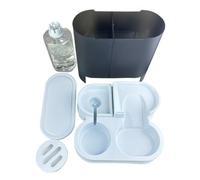 Eladcncmc Dog Double Food Bowl Water Dispenser Food Feeders Bowls Pet Automatic Waterer Bowl Feeding Supply Large Capacity