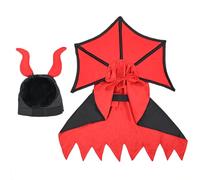 Eladcncmc Dog Vampires Costume & Hat For Small Pet Halloween Party Dogs Costume Cloak For Small Cats Dog Dressingup Outfit