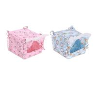 Eladcncmc Hammock Cave Toy For Bird Perch Tent Furry Blanket Perch Swing Bed Chew Toy For Parrots Parakeets Toy Bird