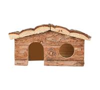 Eladcncmc Hamster Cage Corner House Small Pet Hideouts Cabin House Cage Accessories Bark Roof Wood Shelter House For Rodents
