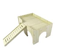Eladcncmc Hamster House Climbing Ladder Detachable Ramp Small Pets Hideouts For Syrian Hamster Easy To Assemble Habitat Decors