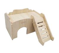Eladcncmc Hamster Wood Small Nest Solid Wood Small House Hamster Resting Nest Golden Silk Bear Small Villa Toy Supplies