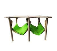 Eladcncmc Hamsters Swing Hammock With Wood Platform Colorful Small Pet Hanging Bed Hamsters Hammock Hanging Nest Bed For Parrot
