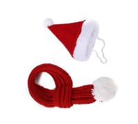 Eladcncmc Lovely Animal Christmas Gear Suit Pet Party Make Up Warm Costumes Dog Santa Hat Warm Accessory For Party Celebration