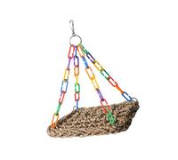 Eladcncmc Natural Grass Woven Hammock Birds Comfortable Nest Parrots Swing Hanging Toy For Parrots And Canaries