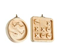 Eladcncmc Parrot Cage Enrichment Toy Wood Block Chew For Cage Biting Safe Wood Bead Toy For Chewing Cage Toy