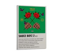 Eladio Carrión Sauce Boyz 2Wall Art Home Decor Vintage Poster, Retro Aesthetic Print Perfect for Living Room, Bedroom, Office, Home StudioFrame-style-2008x12inch(20x30cm)