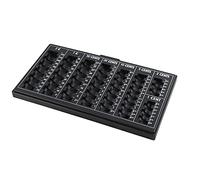 ELAELA Coin Counting Tray, 8 Rows, Plastic, Black, 33 x 18.5 x 2 cm