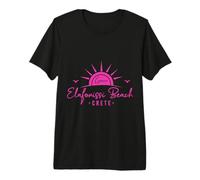 Elafonissi Beach Vacation Holiday Greece Flag Premium T-Shirt