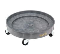 ELAFROS Heavy Duty Plastic Drum Dolly, 30/55 Gallon Barrel Cart, 900lb Gray