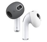 elago 2 Pairs 2 Colours Replacement Ear Tips Compatible with AirPods 3 [Fit in The Case] Anti Slip Premium Silicone Cover Compatible with AirPods 3rd Generation (Dark Grey/White)